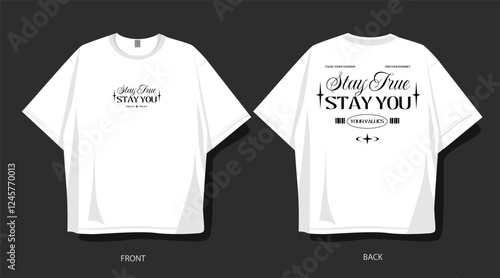 Minimalist typography quotes t-shirt design, Vintage typography vector, Y2k typographic for clothing design, Urban streetwear lettering for t shirt and merch