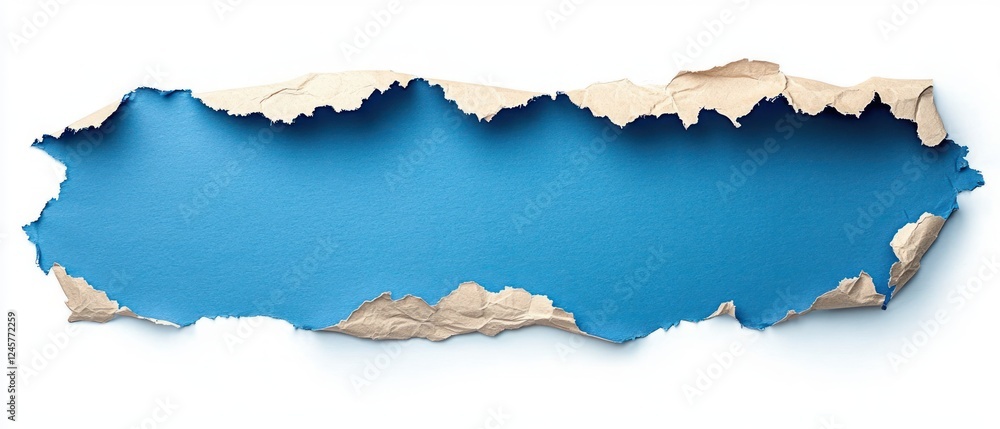 torn blue paper header abstract isolated minimalism elegance torn blue paper header abstract isolated minimalism elegance
