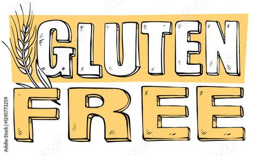 Gluten Free Stamp element . Vector Stock Illustration. vector illustration