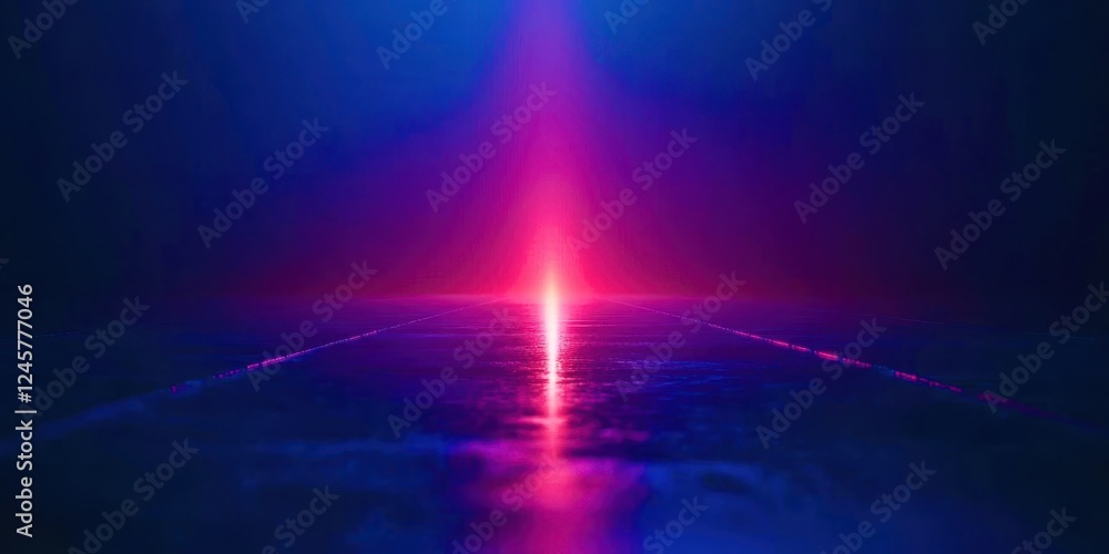 Obraz premium Blue and purple background with a red light