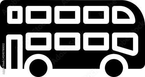 Double Decker Glyph Icon