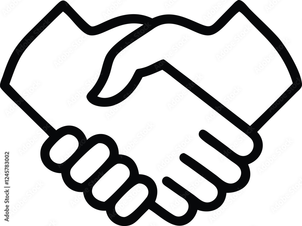 Fototapeta premium Handshake icon, business handshake icon, free handshake icon , handshake icon vector