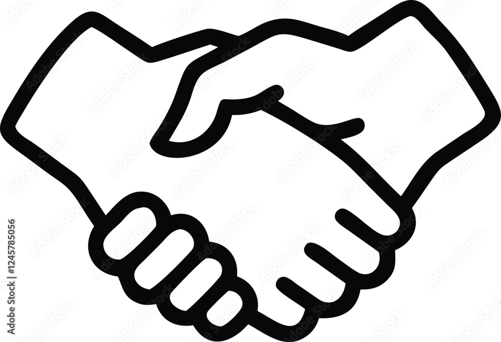 Fototapeta premium Handshake icon, business handshake icon, free handshake icon , handshake icon vector