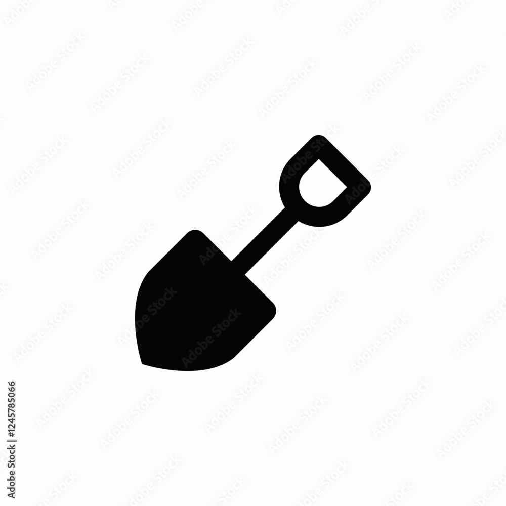 shovel dig garden tool icon vector sign shovel dig garden tool icon vector sign