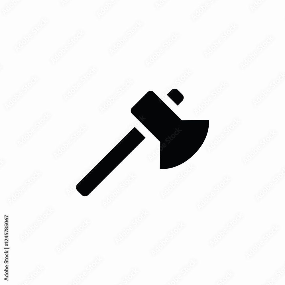 axe tool cut wood icon vector sign axe tool cut wood icon vector sign