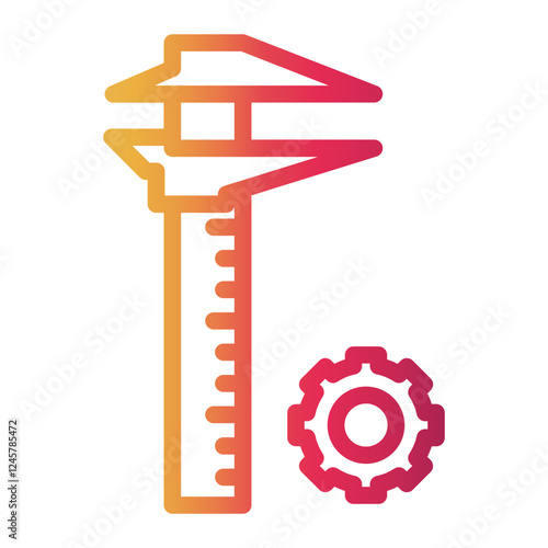 caliper Line Gradient Icon