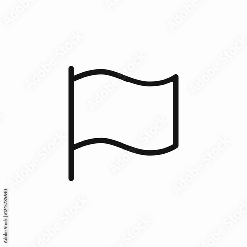 flag banner mark country icon vector sign