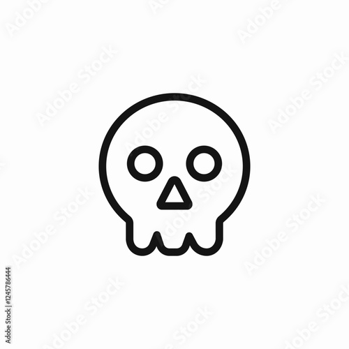 skull danger death warning icon vector sign