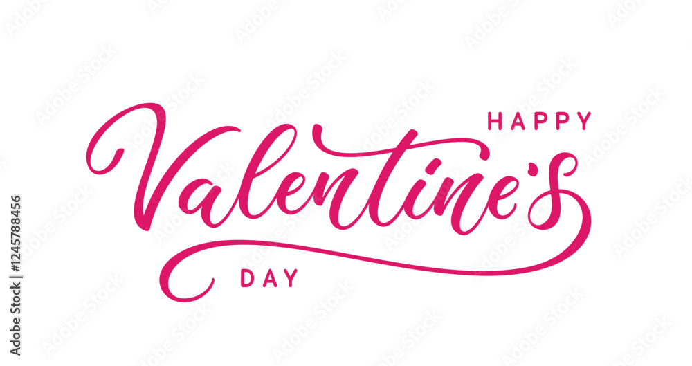 Valentines Day calligraphy lettering design. Vector illustration. Valentines Day calligraphy lettering design. Vector illustration.