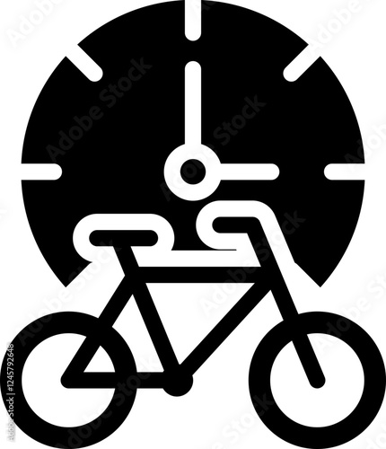 Bike Time Glyph Icon