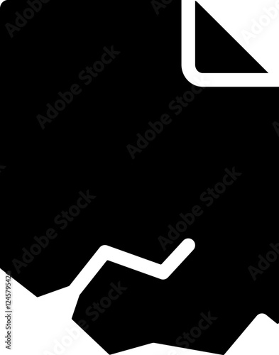 Paper Waste Glyph Icon