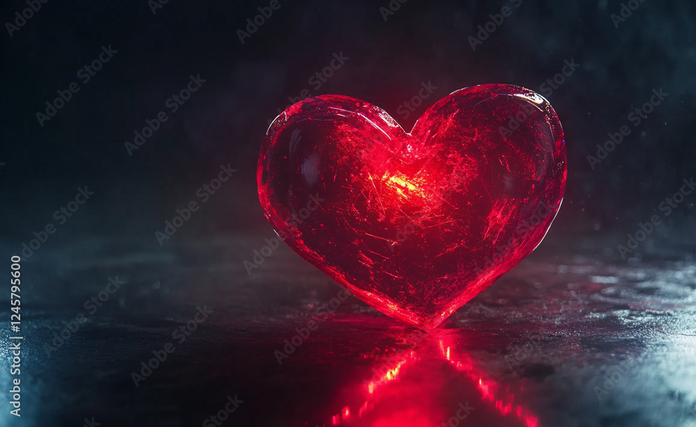 A glowing red neon heart contrasts against a black background, offering a minimalistic design. Perfect for Valentine?? Day, this vibrant illustration adds a modern, glowing touch to festive themes. A glowing red neon heart contrasts against a black background, offering a minimalistic design. Perfect for Valentine?? Day, this vibrant illustration adds a modern, glowing touch to festive themes.