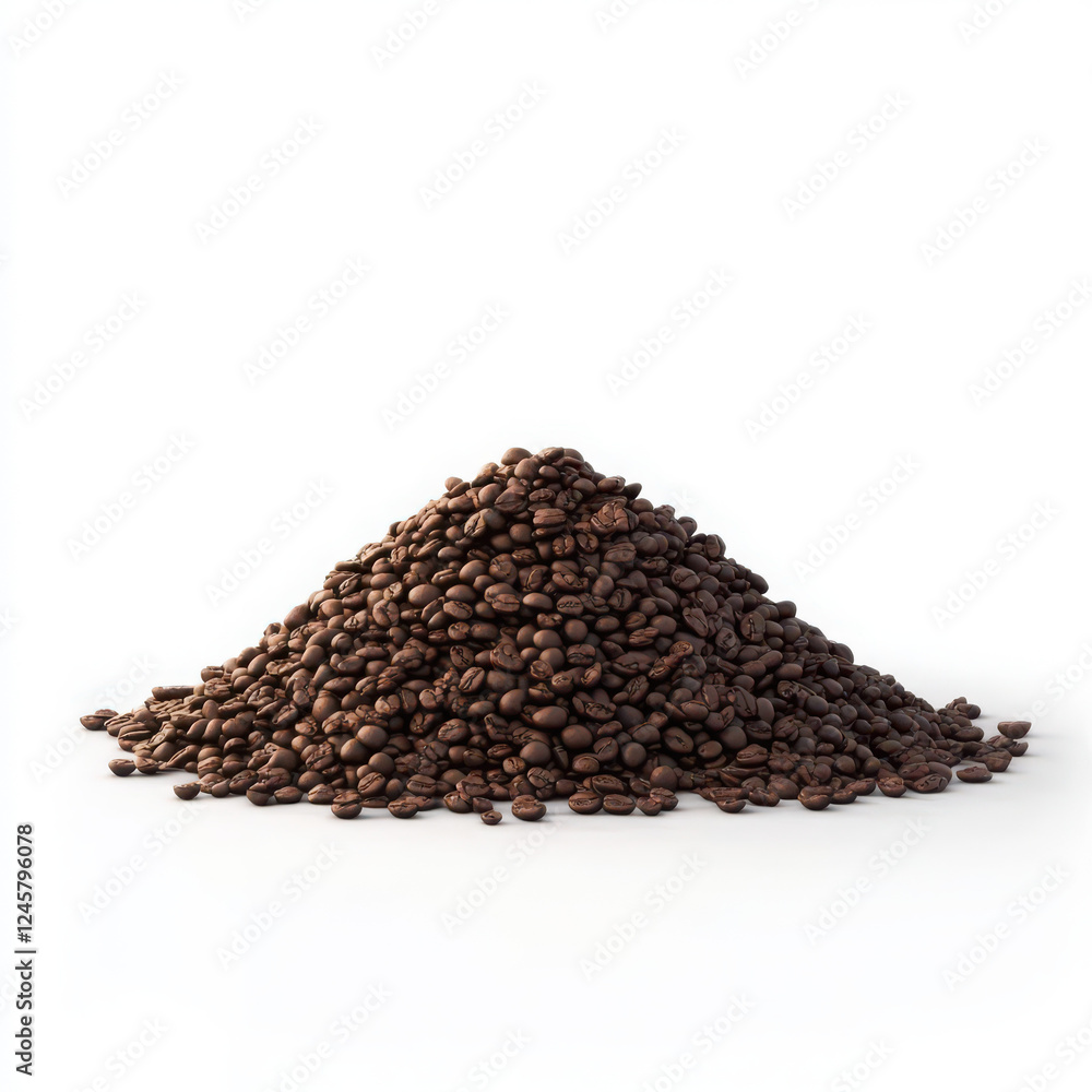 pile of coffee beans isolated on white background pile of coffee beans isolated on white background