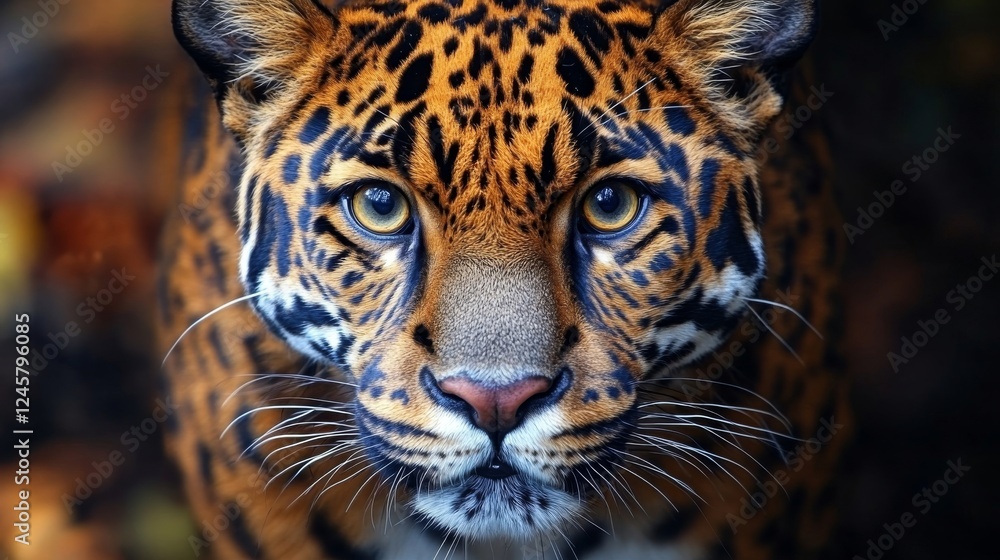 Obraz premium Majestic Jaguar Close-Up: A Wildcat Portrait