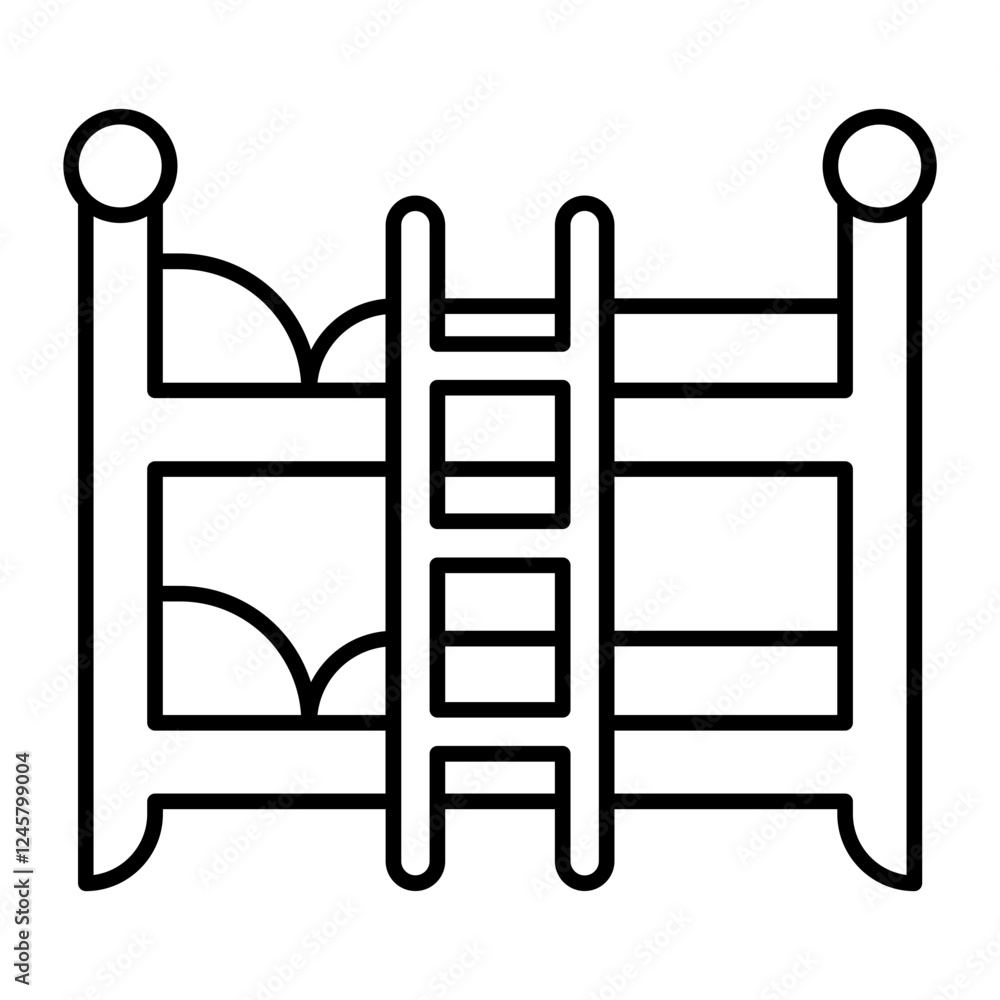 Obraz premium Bunk Bed outline icon