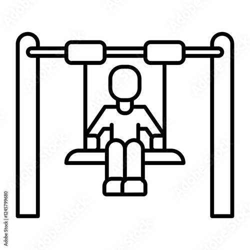 Swinging outline icon
