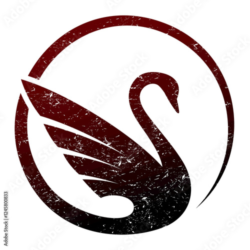 The round symbol of stylized swan.
