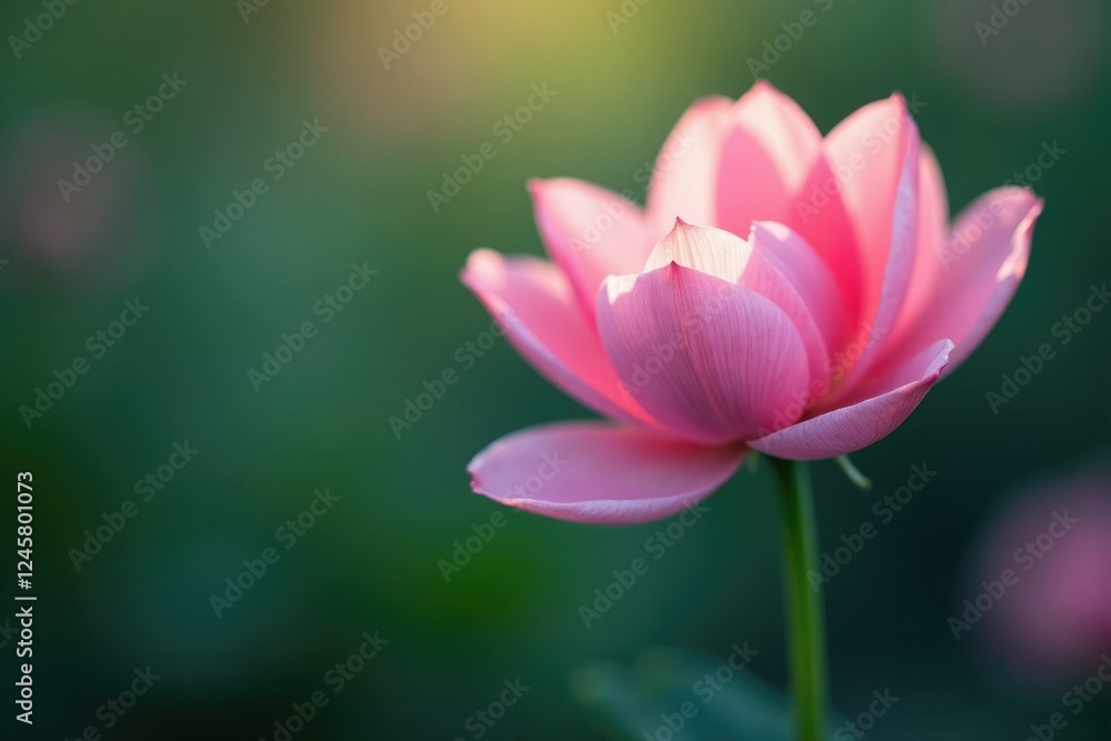 Delicate petals unfolding from a slender stem, artistic, nature, delicate Delicate petals unfolding from a slender stem, artistic, nature, delicate
