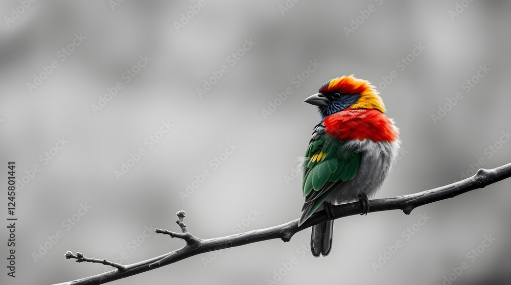 Close up colorful bird on the branch. Close up colorful bird on the branch.