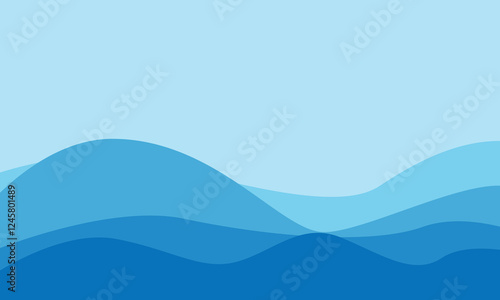 A vector background with ocean waves in blue gradients offers a dynamic yet soothing visual, perfect for designs inspired by nature’s beauty.



