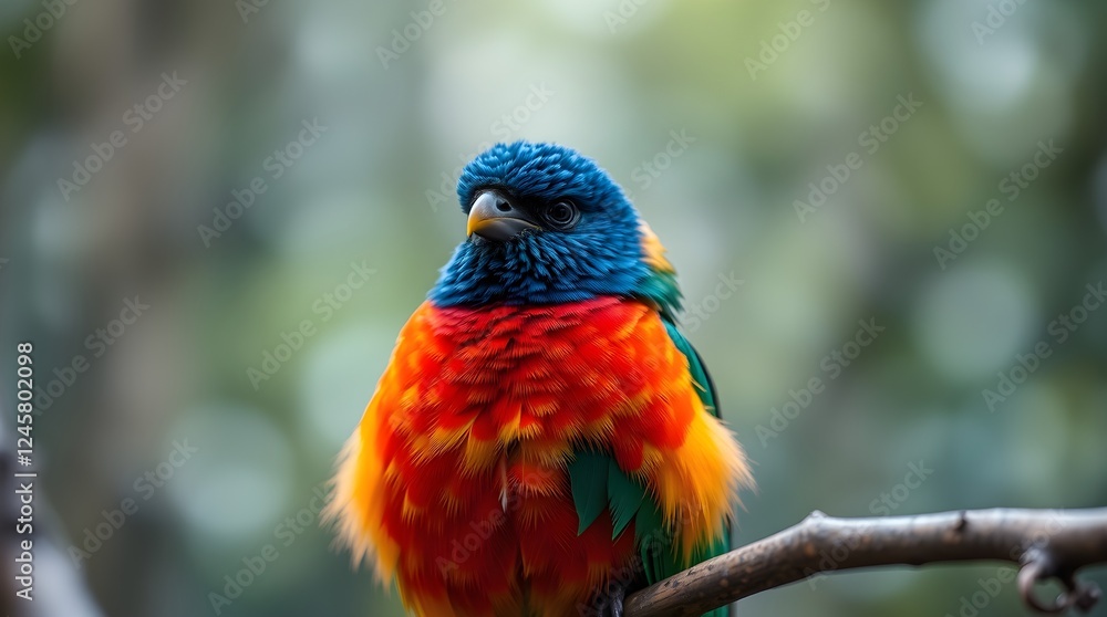 Close up colorful bird on the branch. Close up colorful bird on the branch.