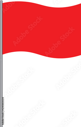 Red flag vector design.