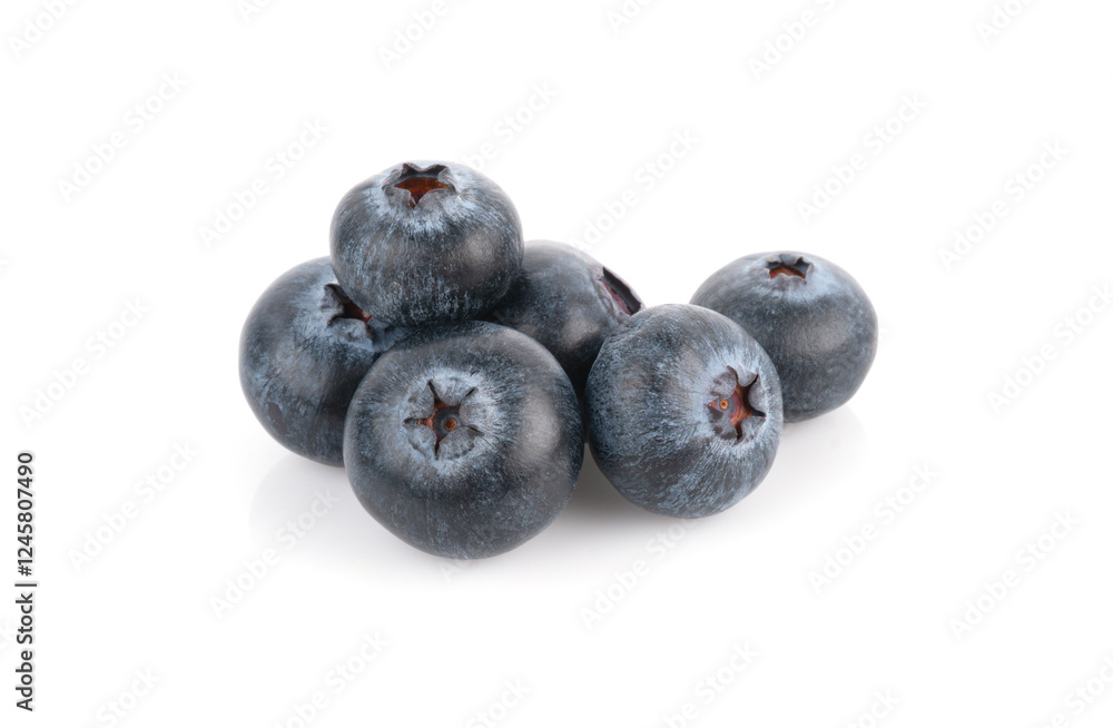 closeup fresh blueberry on white background closeup fresh blueberry on white background