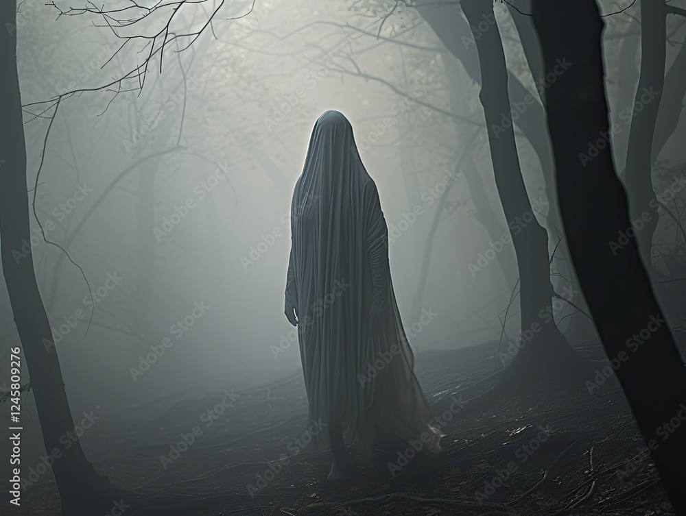 Ethereal Apparition in a Foggy Forest Ethereal Apparition in a Foggy Forest