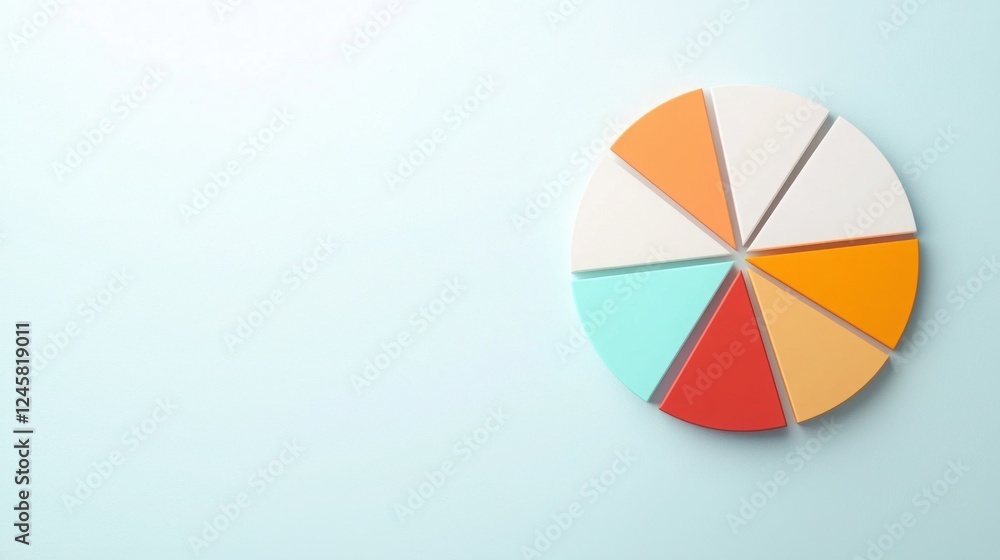 Obraz premium Minimalist Pie Chart Displaying Clear Investment Data for Presentations