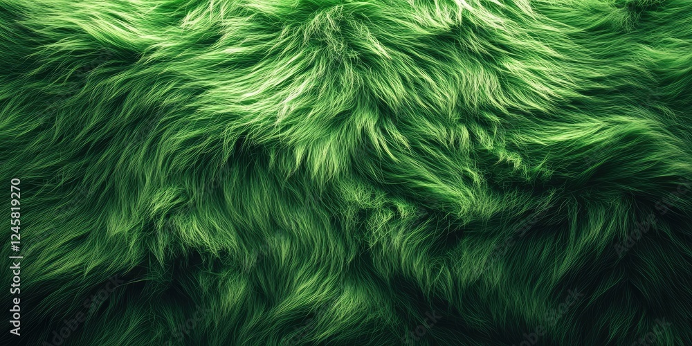 Vibrant green fur texture with soft, flowing strands creating depth and movement, set against a rich emerald backdrop for a lush appearance. Vibrant green fur texture with soft, flowing strands creating depth and movement, set against a rich emerald backdrop for a lush appearance.