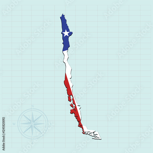 Chile map Design Vector illustration graphic