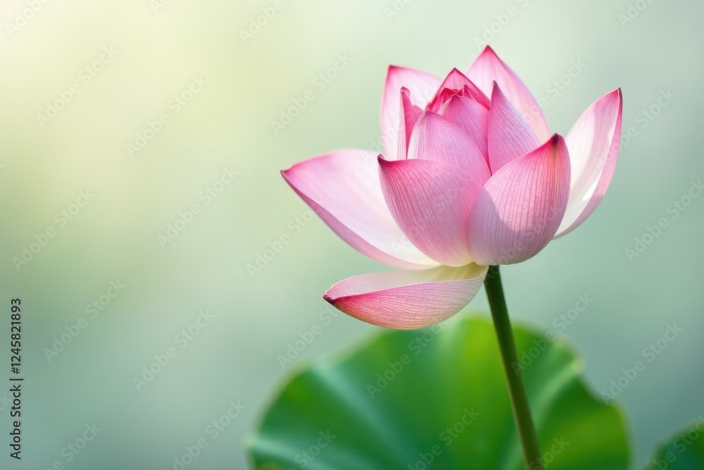 Delicate petals of lotus flower unfolding on white background, flowers, serene Delicate petals of lotus flower unfolding on white background, flowers, serene