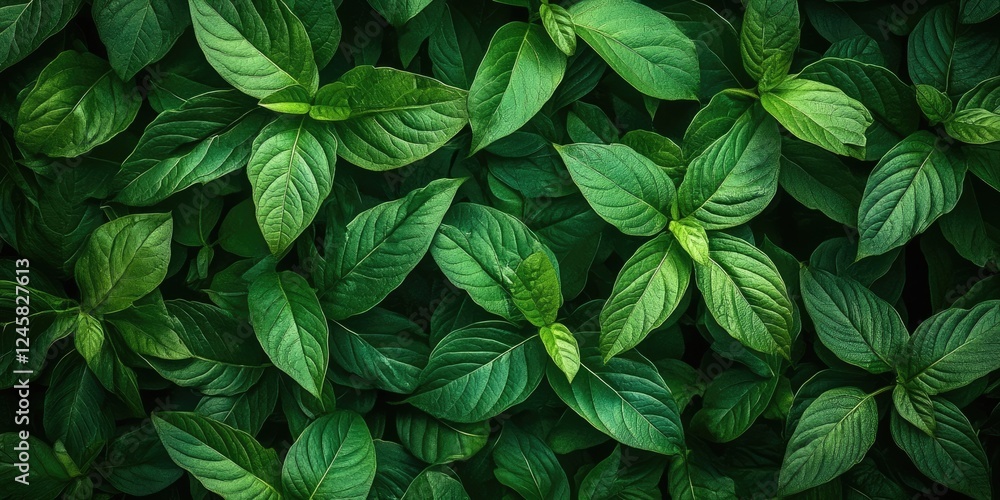 Lush dark green foliage background with vibrant assorted leaves creating a rich natural texture ideal for designs focusing on nature and sustainability. Lush dark green foliage background with vibrant assorted leaves creating a rich natural texture ideal for designs focusing on nature and sustainability.
