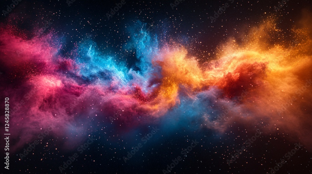 Fototapeta premium Abstract Colorful Paint Splashes