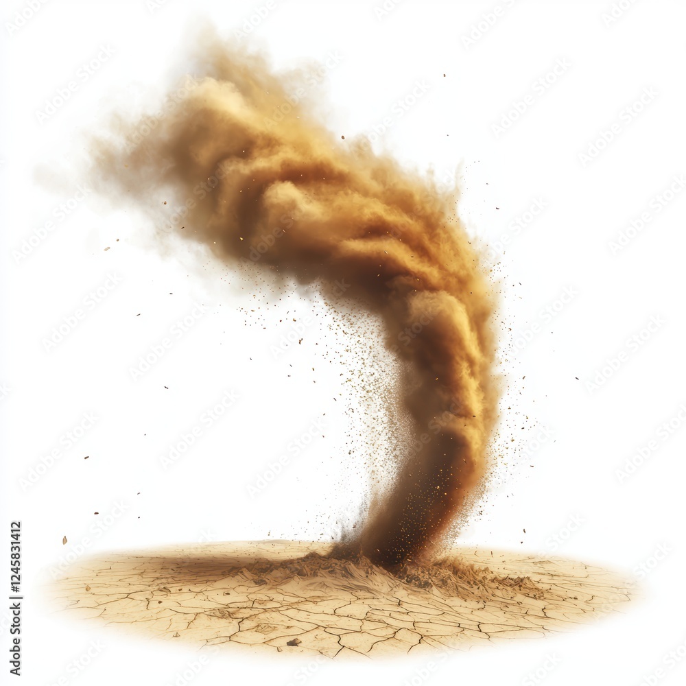 custom made wallpaper toronto digitallarge dust devil swirling in a dry field isolated on white