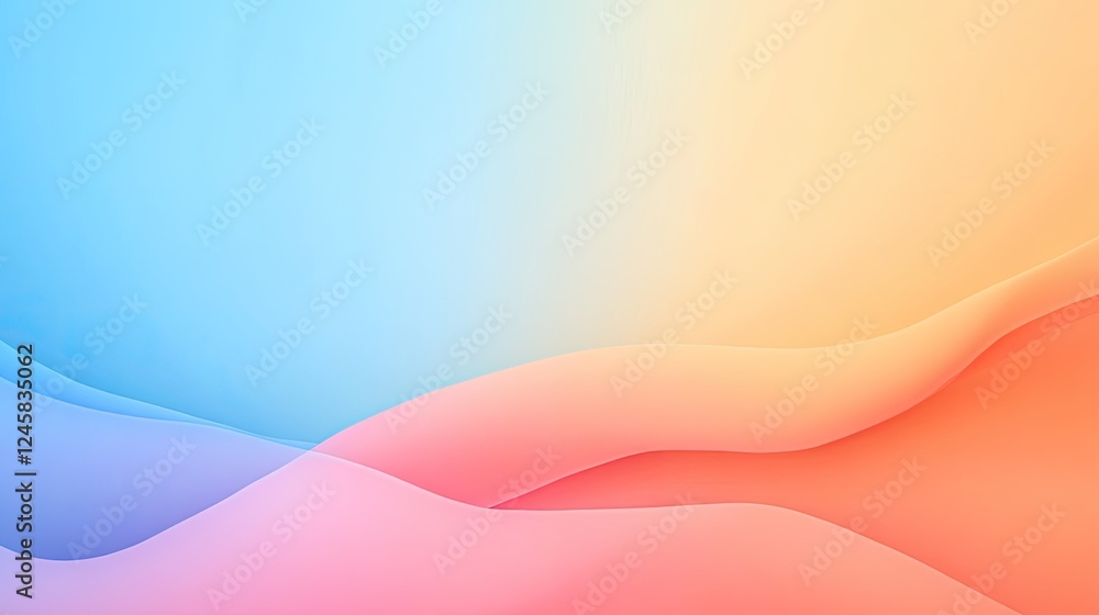 Soft pastel waves blending in a serene gradient, creating a calming background for design Soft pastel waves blending in a serene gradient, creating a calming background for design