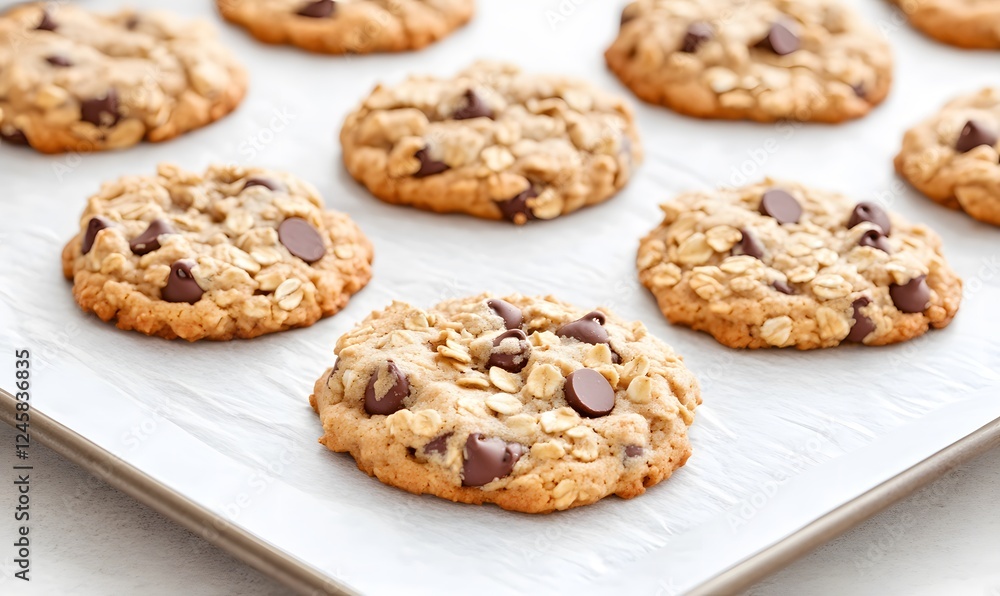 Classic Oatmeal Chocolate Chip Cookies, Generative AI Classic Oatmeal Chocolate Chip Cookies, Generative AI