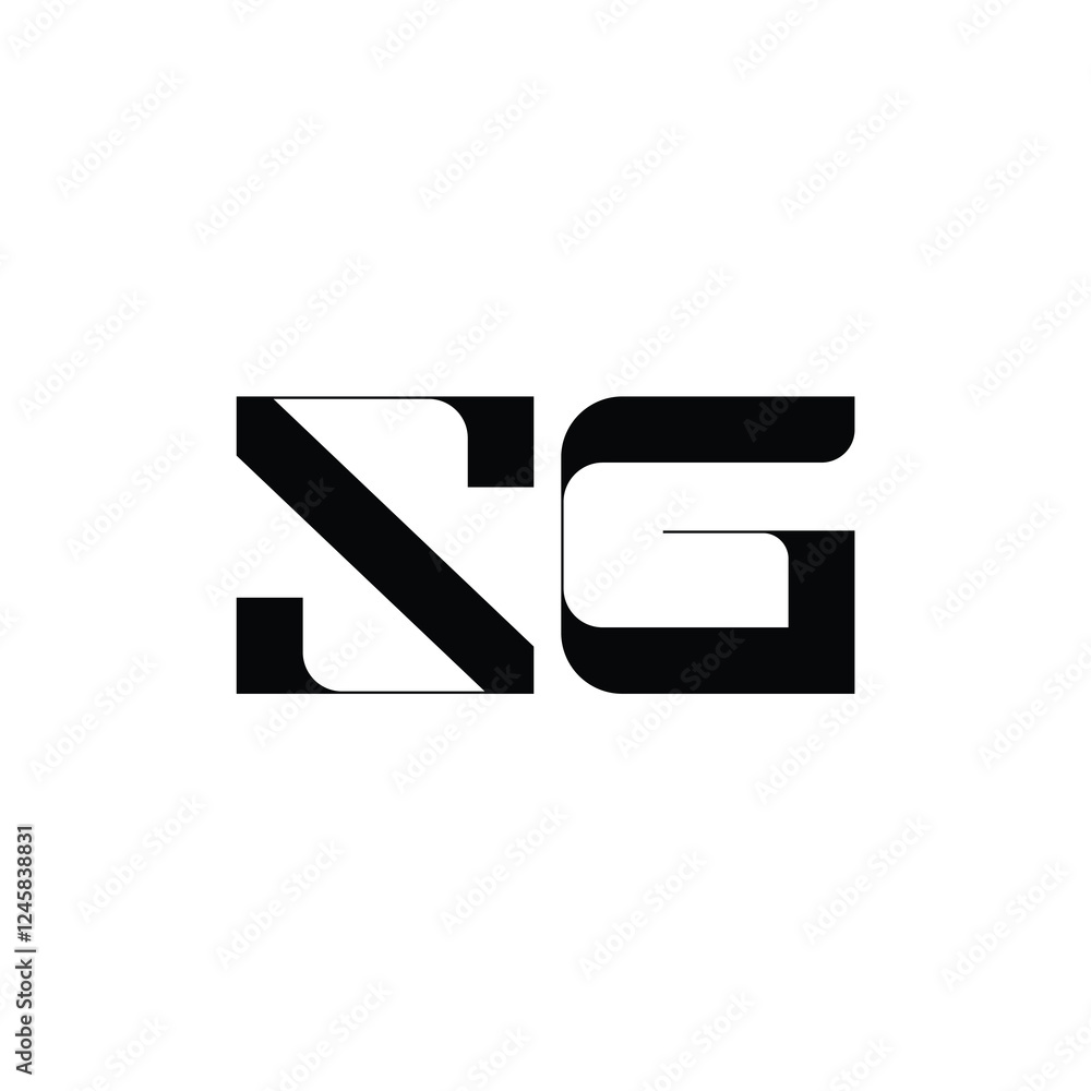 SG monogram logo design letter text name symbol monochrome logotype alphabet character simple logo SG monogram logo design letter text name symbol monochrome logotype alphabet character simple logo