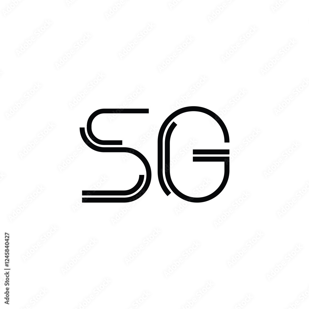SG monogram logo design letter text name symbol monochrome logotype alphabet character simple logo SG monogram logo design letter text name symbol monochrome logotype alphabet character simple logo