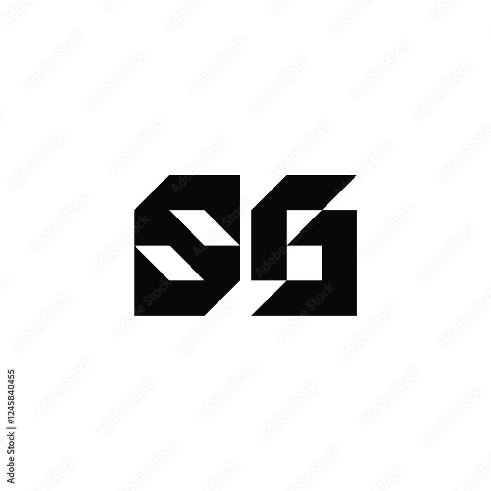 SG monogram logo design letter text name symbol monochrome logotype alphabet character simple logo SG monogram logo design letter text name symbol monochrome logotype alphabet character simple logo