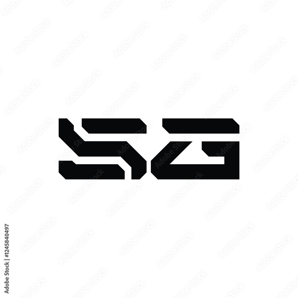 SG monogram logo design letter text name symbol monochrome logotype alphabet character simple logo SG monogram logo design letter text name symbol monochrome logotype alphabet character simple logo