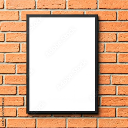 Wallpaper Mural Blank Poster on Brick Wall Torontodigital.ca