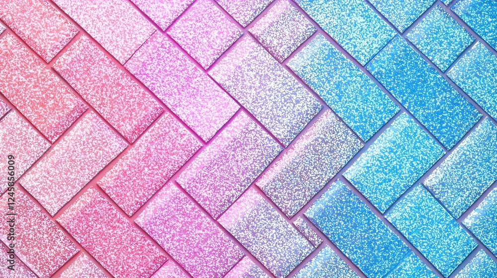 Fototapeta premium Colorful Glittery Background with Pink and Blue Textures and Patterns