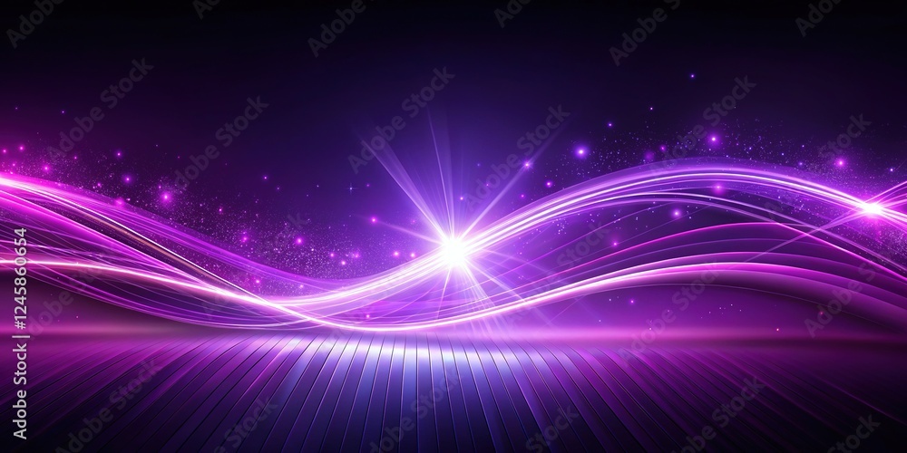 Fototapeta premium Dynamic Purple Night Speed Wave