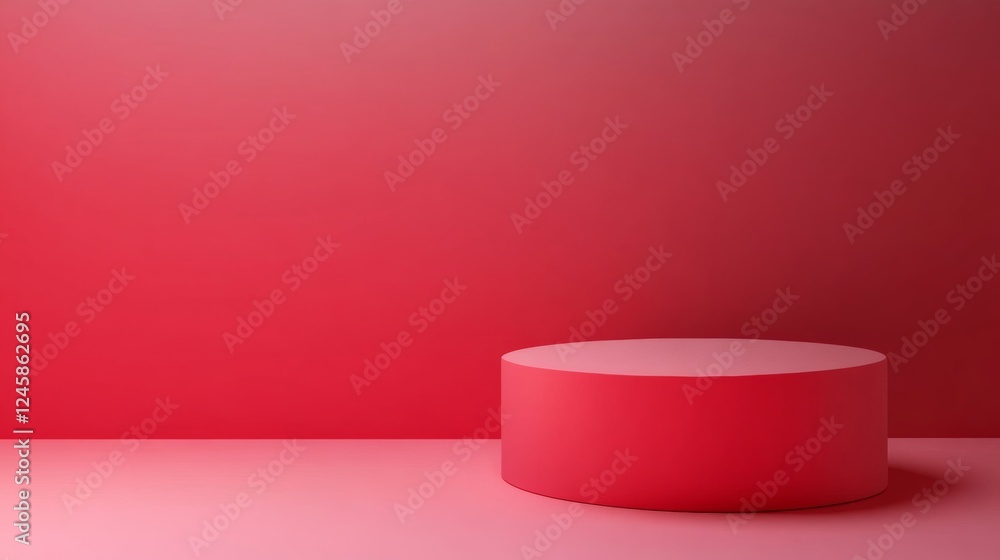 Red studio gradient background for product placement or website. Copy Space, horizontal composition. Red studio gradient background for product placement or website. Copy Space, horizontal composition.