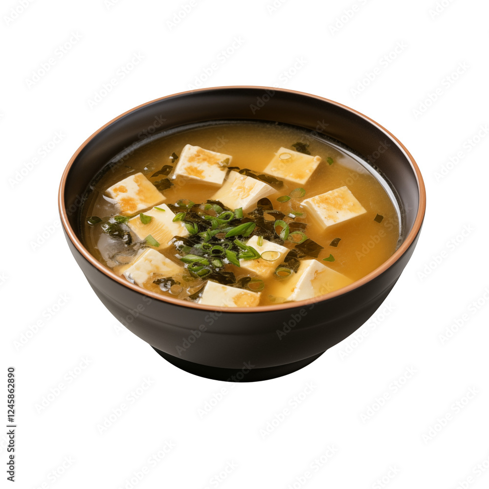 Transparent PNG of Miso Soup with Tofu & Seaweed | Isolated Background Transparent PNG of Miso Soup with Tofu & Seaweed | Isolated Background