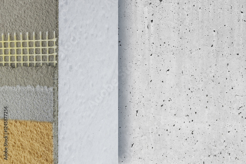 Photos Polystyrene panels for external thermal insulation of buildings - An example dem