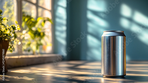 Wallpaper Mural A tin can of soda on a bright background. Advertising of soda. Close-up of a soda can. Torontodigital.ca