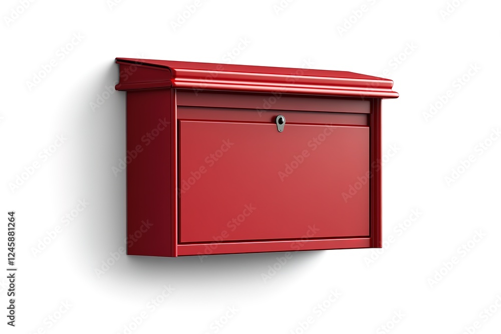 Vibrant Red Mailbox: Number Two, Isolated on White. Perfect for communication, postal service, delivery, address, number, location, graphic design, website, app, icon, symbol, element, design, Vibrant Red Mailbox: Number Two, Isolated on White. Perfect for communication, postal service, delivery, address, number, location, graphic design, website, app, icon, symbol, element, design,