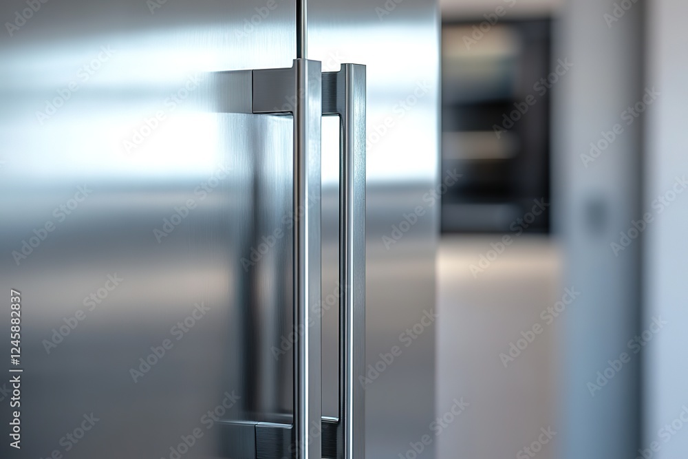 Sleek Modern Side-by-Side Refrigerator, Stainless Steel Finish, Kitchen Appliance, Home Interior Design Element, Energy Efficient Cooling System, Fresh Food Storage, Spacious Interior Compartments, Sleek Modern Side-by-Side Refrigerator, Stainless Steel Finish, Kitchen Appliance, Home Interior Design Element, Energy Efficient Cooling System, Fresh Food Storage, Spacious Interior Compartments,